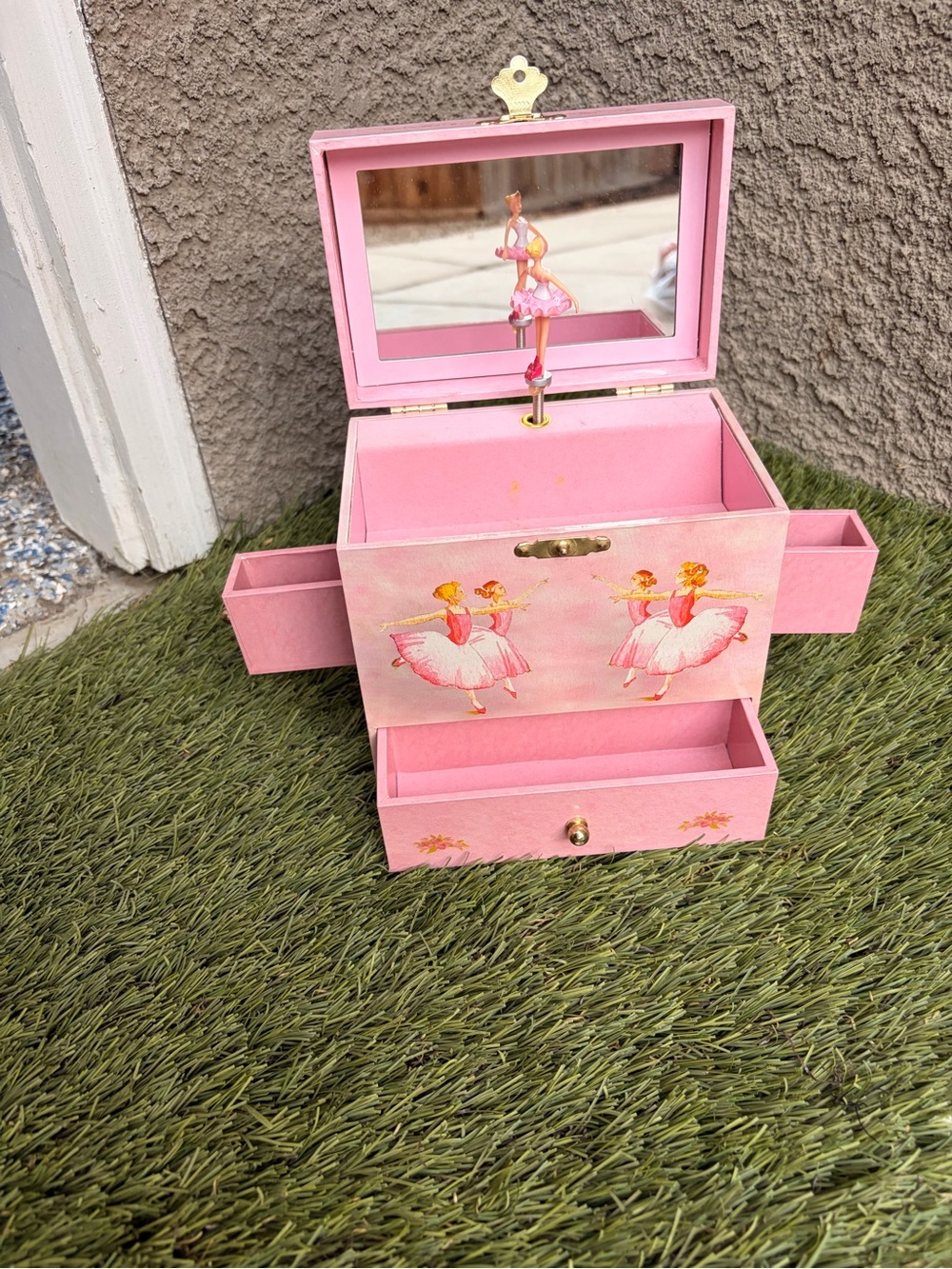 Source Unknown Pink Ballerina Spinning Music Jewelry Box for Kids